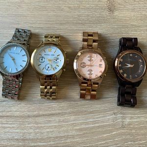 2 Michael kors and 2 Marc jacob watches